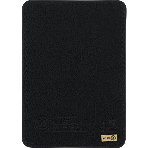 3198 | Xoopar Iné Mini NFC Wallet Recycled Leather , schwarz, Recyceltes Leder, 6,70cm x 9,50cm x 0,40cm (Länge x Höhe x Breite), Bild 2