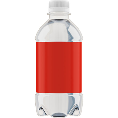 Quellwasser 330 Ml Mit Drehverschluß , weiß / rot, R-PET, 16,00cm (Höhe), Bild 1