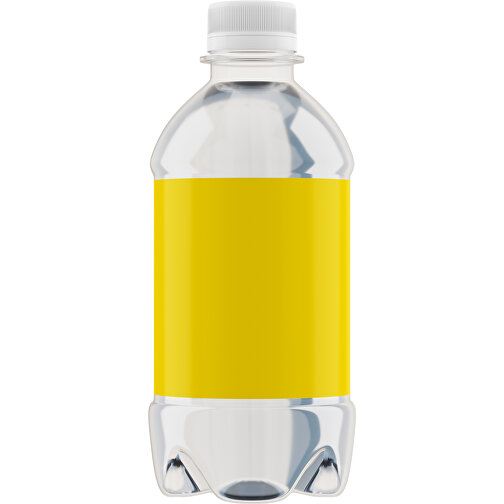 Quellwasser 330 Ml Mit Drehverschluß , weiß / gelb, R-PET, 16,00cm (Höhe), Bild 1