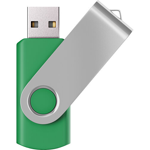 USB-Stick SWING Color 3.0 32 GB , Promo Effects MB , grün / silber MB , 32 GB , Kunststoff/ Aluminium MB , 5,70cm x 1,00cm x 1,90cm (Länge x Höhe x Breite), Bild 1