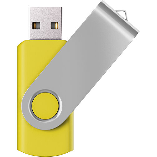 USB-Stick SWING Color 3.0 32 GB , Promo Effects MB , gelb / silber MB , 32 GB , Kunststoff/ Aluminium MB , 5,70cm x 1,00cm x 1,90cm (Länge x Höhe x Breite), Bild 1