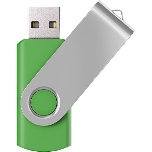 USB-Stick SWING Color 3.0 16 GB , Promo Effects MB , grasgrün / silber MB , 16 GB , Kunststoff/ Aluminium MB , 5,70cm x 1,00cm x 1,90cm (Länge x Höhe x Breite), Bild 1