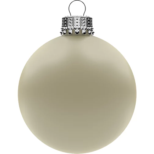 Petite boule de Noël 57 mm, couronne argentée, mate, Image 1