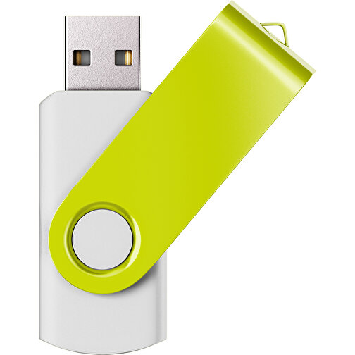 USB-Stick SWING Color 3.0 16 GB , Promo Effects MB , weiß / hellgrün MB , 16 GB , Kunststoff/ Aluminium MB , 5,70cm x 1,00cm x 1,90cm (Länge x Höhe x Breite), Bild 1