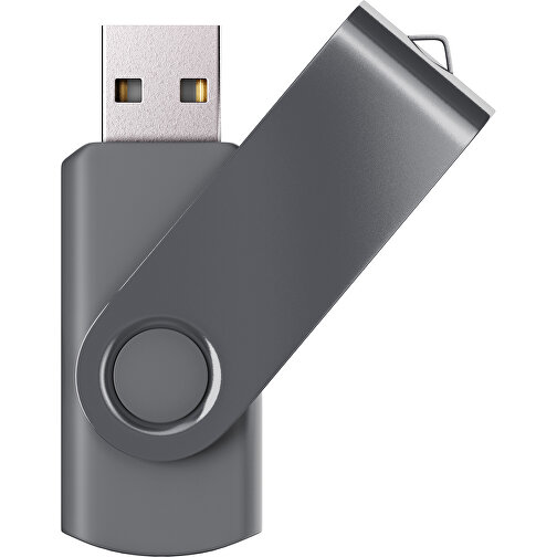 USB-Stick SWING Color 3.0 16 GB , Promo Effects MB , dunkelgrau MB , 16 GB , Kunststoff/ Aluminium MB , 5,70cm x 1,00cm x 1,90cm (Länge x Höhe x Breite), Bild 1