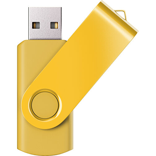 USB-Stick SWING Color 3.0 16 GB , Promo Effects MB , goldgelb MB , 16 GB , Kunststoff/ Aluminium MB , 5,70cm x 1,00cm x 1,90cm (Länge x Höhe x Breite), Bild 1