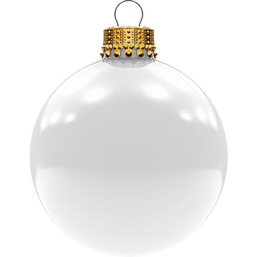 Juletrekule liten 57 mm, krone gull, skinnende, Bilde 1