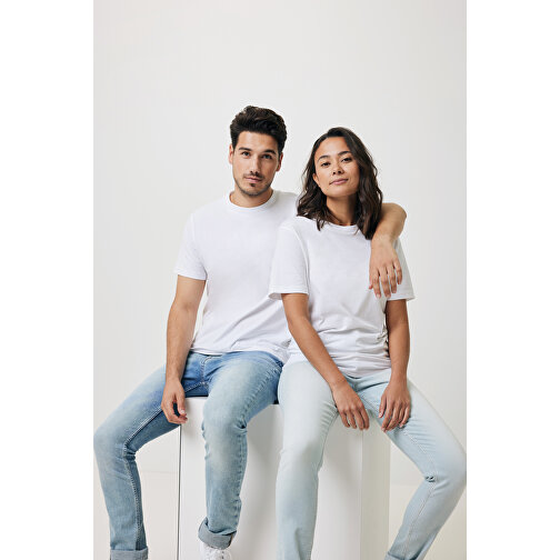 Iqoniq Bryce T-Shirt Aus Recycelter Baumwolle, Weiß , weiß, 50% recycelte und 50% biologische Baumwolle, XXL, 77,00cm x 0,50cm (Länge x Höhe), Bild 4
