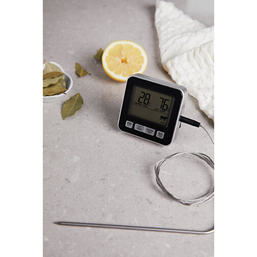 VINGA Hays Thermometer , schwarz, ABS, Edelstahl, 11,50cm x 21,70cm x 3,60cm (Länge x Höhe x Breite), Bild 2