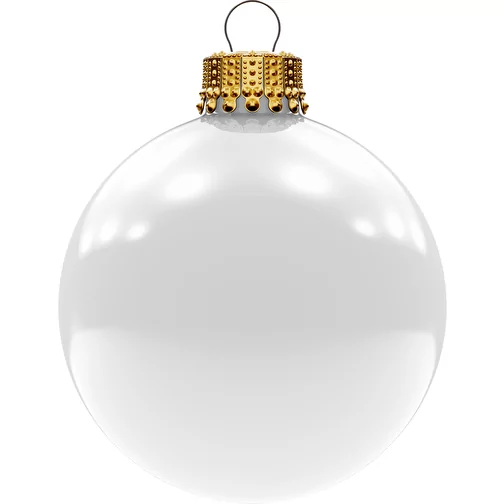 Petite boule de Noël 57 mm, couronne dorée, brillante, Image 1