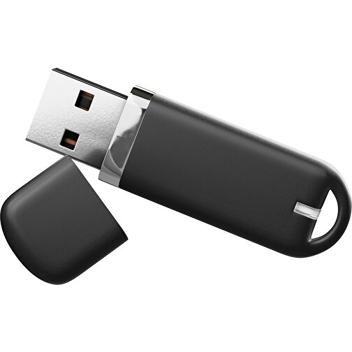 USB-Stick StylishDrive 2.0 , schwarz MB , 65 GB , Gummiplastik, Kunststoff MB , 6,20cm x 0,75cm x 2,00cm (Länge x Höhe x Breite), Bild 1