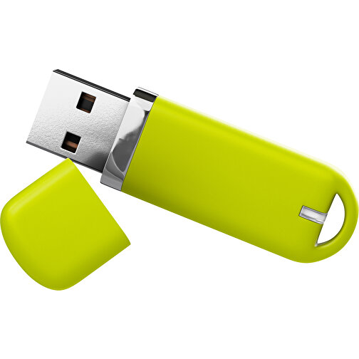 USB-Stick StylishDrive 2.0 , hellgrün MB , 65 GB , Gummiplastik, Kunststoff MB , 6,20cm x 0,75cm x 2,00cm (Länge x Höhe x Breite), Bild 1