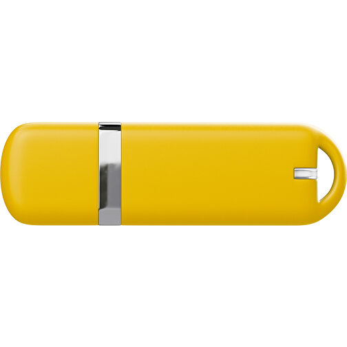 USB-Stick StylishDrive 2.0 , sonnengelb MB , 65 GB , Gummiplastik, Kunststoff MB , 6,20cm x 0,75cm x 2,00cm (Länge x Höhe x Breite), Bild 2