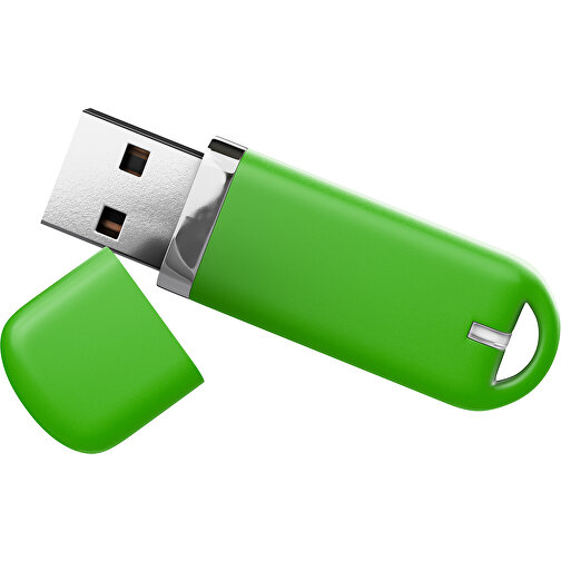 USB-Stick StylishDrive 2.0 , grasgrün MB , 32 GB , Gummiplastik, Kunststoff MB , 6,20cm x 0,75cm x 2,00cm (Länge x Höhe x Breite), Bild 1