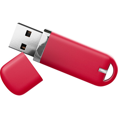 USB-Stick StylishDrive 2.0 , dunkelrot MB , 32 GB , Gummiplastik, Kunststoff MB , 6,20cm x 0,75cm x 2,00cm (Länge x Höhe x Breite), Bild 1