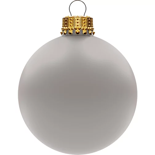 Boule de Noël grande 80 mm, couronne or, mate, Image 1