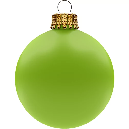 Boule de Noël grande 80 mm, couronne or, mate, Image 1