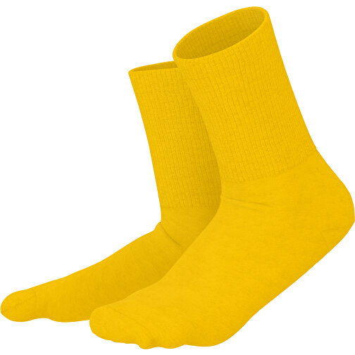 Boris - Die Premium Tennis Socke , sonnengelb, 85% Natur Baumwolle, 12% regeniertes umwelftreundliches Polyamid, 3% Elastan, 36,00cm x 0,40cm x 8,00cm (Länge x Höhe x Breite), Bild 1