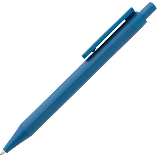 GRS RABS Stift Mit Bambus-Clip, Blau , blau, ABS - recycelt, 14,00cm (Höhe), Bild 4