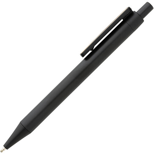 GRS RABS Stift Mit Bambus-Clip, Schwarz , schwarz, ABS - recycelt, 14,00cm (Höhe), Bild 4