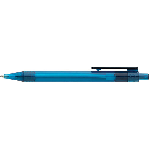 GRS RPET X8 Transparenter Stift, Blau , blau, PET - recycelt, 14,00cm (Höhe), Bild 5