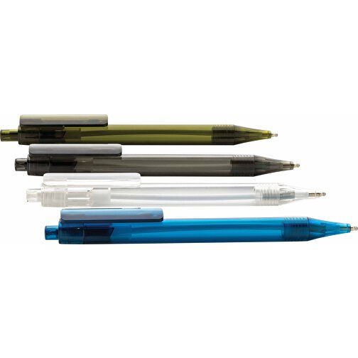 GRS RPET X8 Transparenter Stift, Blau , blau, PET - recycelt, 14,00cm (Höhe), Bild 7
