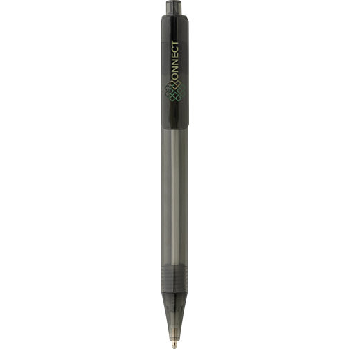 GRS RPET X8 Transparenter Stift, Schwarz , schwarz, PET - recycelt, 14,00cm (Höhe), Bild 6