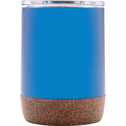 Kleine Vakuum-Kaffeetasse Aus RCS RSteel & Kork, Blau , blau, Rostfreier Stahl - recycelt, 10,00cm (Höhe), Bild 2