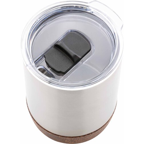Kleine Vakuum-Kaffeetasse Aus RCS RSteel & Kork, Silber , silber, Rostfreier Stahl - recycelt, 10,00cm (Höhe), Bild 4