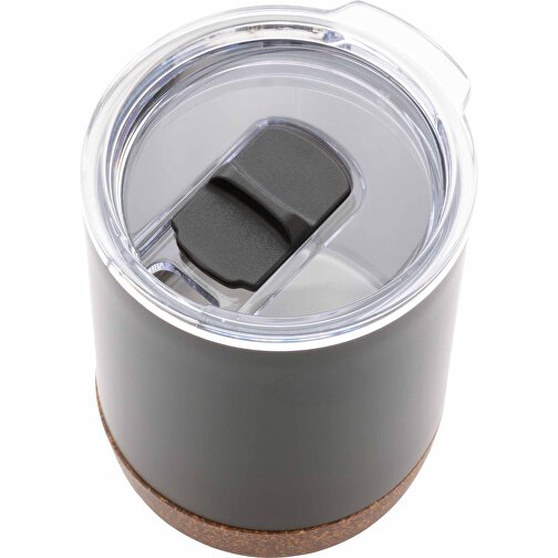 Kleine Vakuum-Kaffeetasse Aus RCS RSteel & Kork, Schwarz , schwarz, Rostfreier Stahl - recycelt, 10,00cm (Höhe), Bild 4