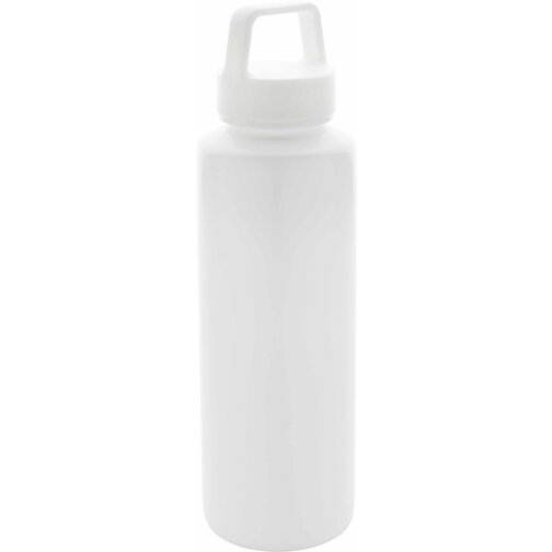 Wasserflasche Mit Henkel Aus RCS RPP, Weiß , weiß, Polypropylen - recycelt, 22,50cm (Höhe), Bild 1