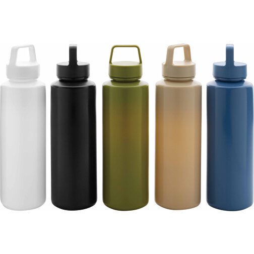 Wasserflasche Mit Henkel Aus RCS RPP, Weiß , weiß, Polypropylen - recycelt, 22,50cm (Höhe), Bild 6