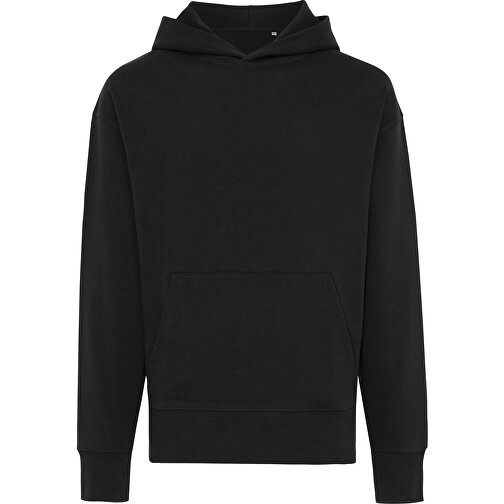 Iqoniq Yoho Relax-Hoodie Aus Recycelter Baumwolle, Schwarz , schwarz, 50% recycelte und 50% biologische Baumwolle, XS, 66,00cm x 1,00cm (Länge x Höhe), Bild 1