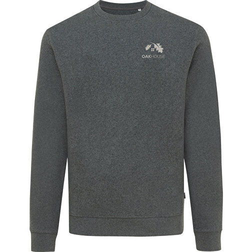 Iqoniq Denali Ungefärbt. Rundhals-Sweater Aus Recycelter BW, Ungefärbtes Anthrazit , ungefärbtes Anthrazit, 50% recycelte und 50% biologische Baumwolle, XXS, 65,50cm x 1,00cm (Länge x Höhe), Bild 4