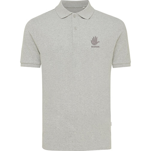 Iqoniq Yosemite Piqué-Poloshirt Aus Recycelter Baumwolle, Heather Grey , heather grey, 50% recycelte und 50% biologische Baumwolle, XXS, 65,00cm x 0,50cm (Länge x Höhe), Bild 3