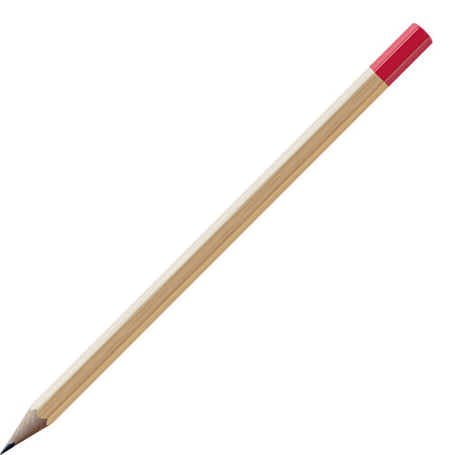 Bleistift, Natur, 6-eckig , natur / pink, Holz, 17,50cm x 0,70cm x 0,70cm (Länge x Höhe x Breite), Bild 1