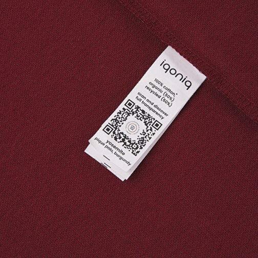Iqoniq Yosemite Piqué-Poloshirt Aus Recycelter Baumwolle, Burgunderrot , burgunderrot, 50% recycelte und 50% biologische Baumwolle, XS, 67,00cm x 0,50cm (Länge x Höhe), Bild 5