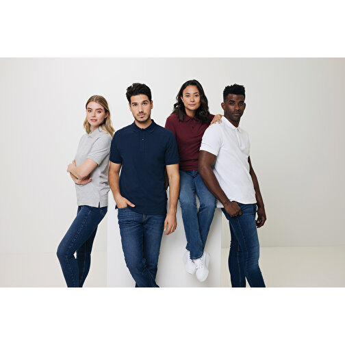 Iqoniq Yosemite Piqué-Poloshirt Aus Recycelter Baumwolle, Weiß , weiß, 50% recycelte und 50% biologische Baumwolle, XXL, 77,00cm x 0,50cm (Länge x Höhe), Bild 4