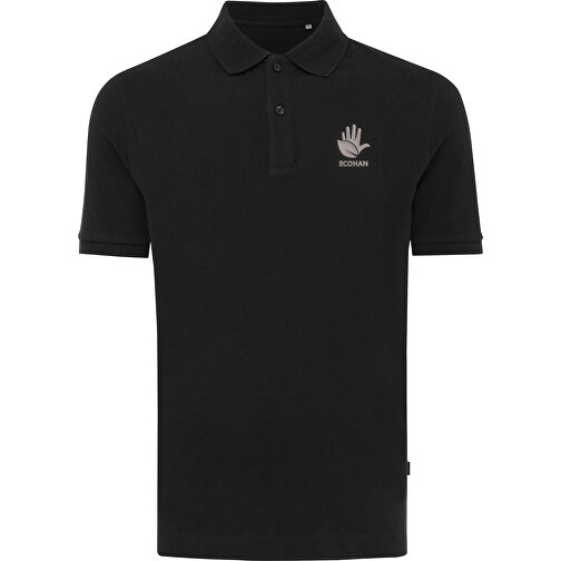 Iqoniq Yosemite Piqué-Poloshirt Aus Recycelter Baumwolle, Schwarz , schwarz, 50% recycelte und 50% biologische Baumwolle, XL, 75,00cm x 0,50cm (Länge x Höhe), Bild 3