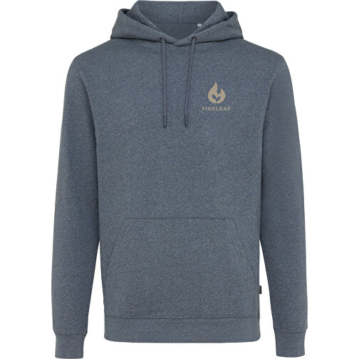 Iqoniq Torres Ungefärbter Hoodie Aus Recycelter Baumwolle, Heather Navy , heather navy, 50% recycelte und 50% biologische Baumwolle, XXS, 66,00cm x 1,00cm (Länge x Höhe), Bild 4