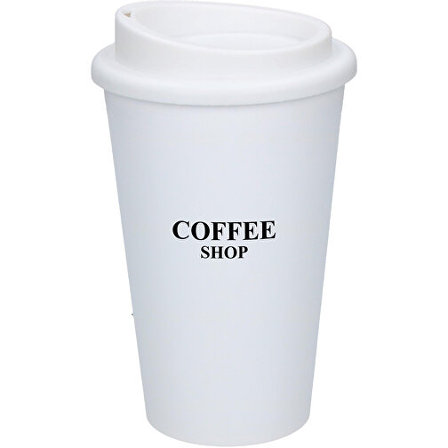 Kaffeebecher 'Premium' , standard-rot/schwarz, Kunststoff, 15,50cm (Höhe), Bild 2