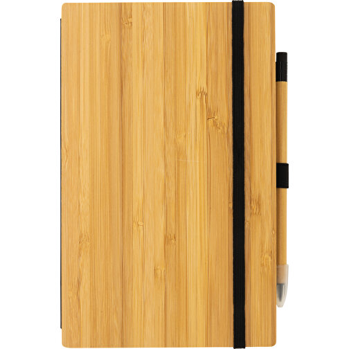 Bambus-Notizbuch Und Infinity-Bleistift Im Set, Braun , braun, Bambus FSC® zertifiziert, 21,00cm x 1,30cm (Länge x Höhe), Bild 4