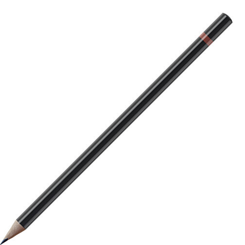 Bleistift, Natur, Rund, Schwarz Lackiert , schwarz / braun, Holz, 17,50cm (Länge), Bild 1