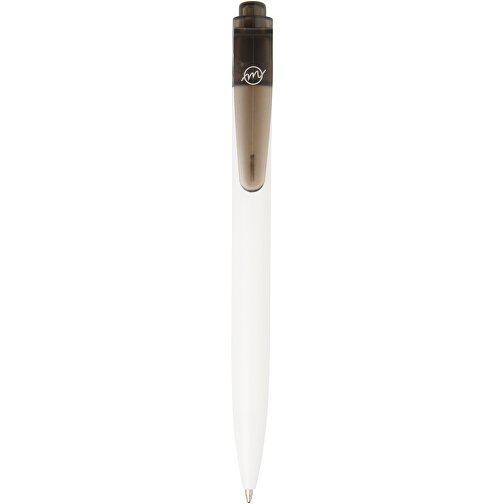 Thalaasa Kugelschreiber Aus Ocean Bound-Kunststoff , Marksman, transparent schwarz / weiss, Recycelter Kunststoff, 14,30cm (Länge), Bild 1