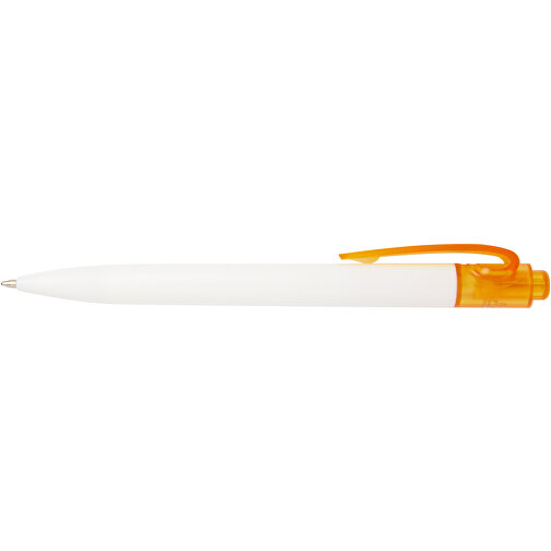 Thalaasa Kugelschreiber Aus Ocean Bound-Kunststoff , Marksman, transparent orange / weiss, Recycelter Kunststoff, 14,30cm (Länge), Bild 4