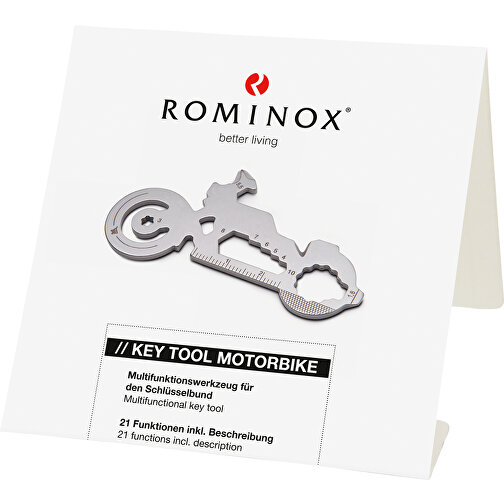 ROMINOX® Key Tool Motorbike / Motorrad (21 Funktionen) , grün, Edelstahl, 7,00cm x 0,23cm x 3,20cm (Länge x Höhe x Breite), Bild 5