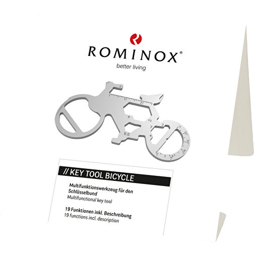 ROMINOX® Key Tool Bicycle / Fahrrad (19 Funktionen) , Edelstahl, 7,00cm x 0,23cm x 3,20cm (Länge x Höhe x Breite), Bild 4