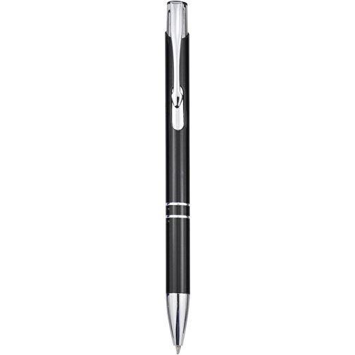 Moneta Kugelschreiber Aus Recyceltem Aluminium , schwarz, Recycled Aluminium, ABS Kunststoff, Eisen, 13,60cm (Länge), Bild 1