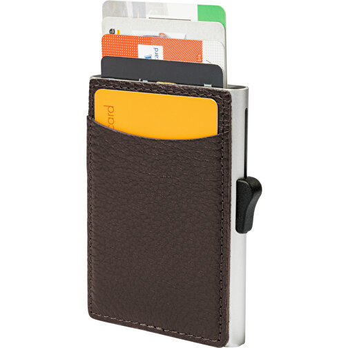 C-Secure RFID Kartenhalter , braun, Metall, 9,50cm x 6,50cm (Länge x Breite), Bild 1