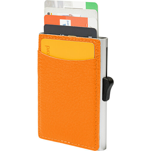 C-Secure RFID Kartenhalter , orange, Metall, 9,50cm x 6,50cm (Länge x Breite), Bild 1